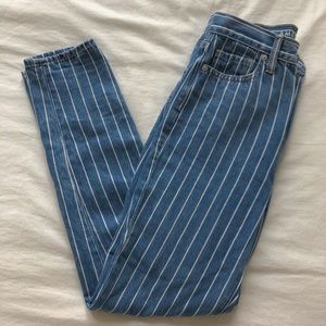 Striped Mom Jeans